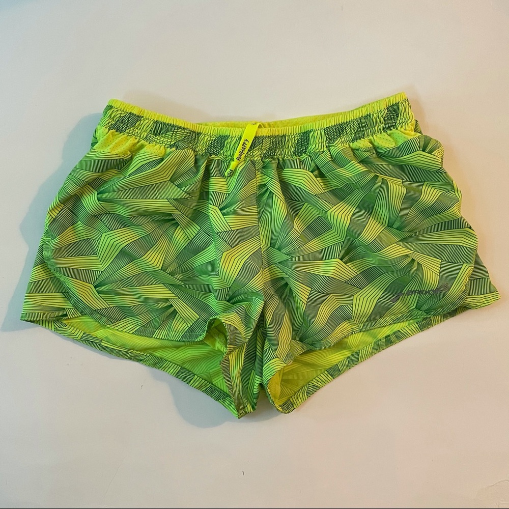 Vibrant Green Patterned Women's Shorts